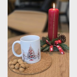 Kaffekrus med retro julemotiv/juletr