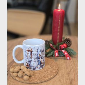 Hvid snemand med gaver